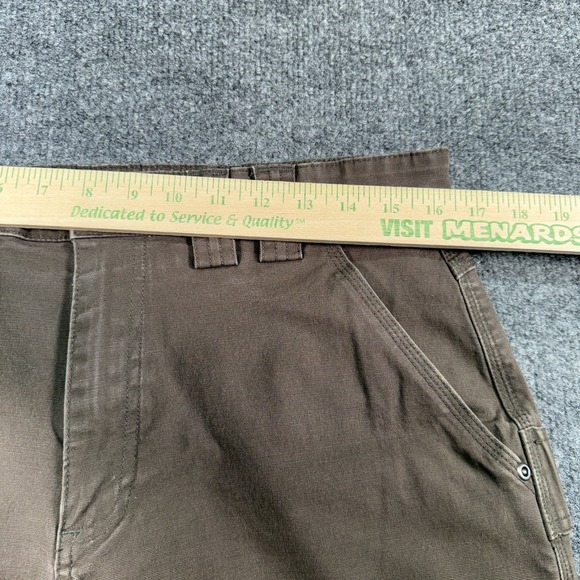 Duluth Trading Flex Fire Hose Carpenter Pants Men 34x30 Brown Wide Work Utility - Picture 6 of 16